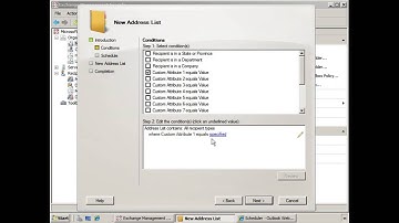 How to Create an Address List in Exchange 2007