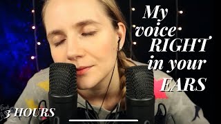 ASMR 200% Sensitive Whispering RIGHT IN Your Ears for 3 Hours