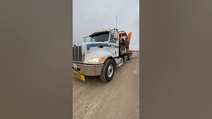 Loading D4G CAT DOZER on heavy duty roll back #diesel #farming #farmequipment #cat #dozer #trucking