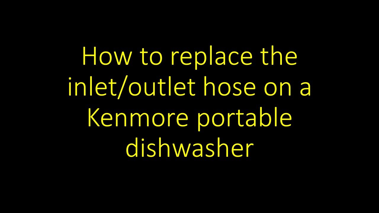 Portable Dishwasher Hose Replacement YouTube