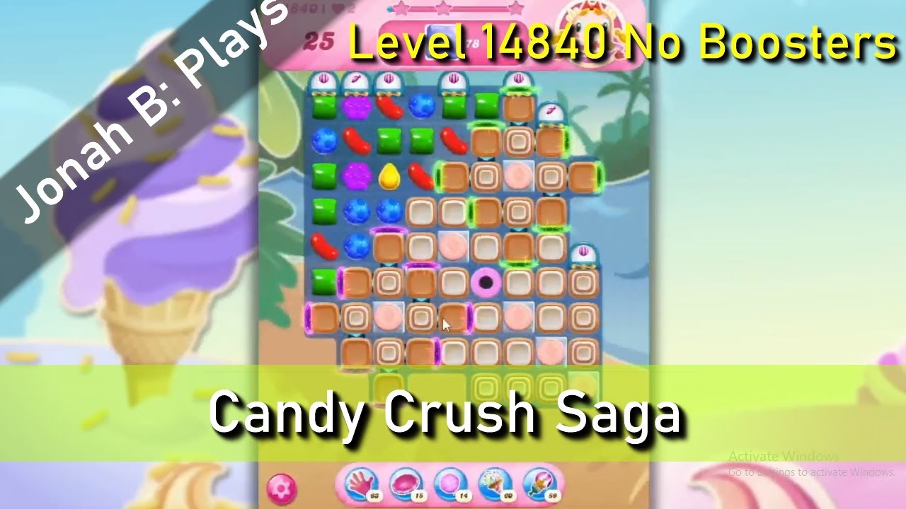 Candy Crush Saga Level 14840 No Boosters - YouTube