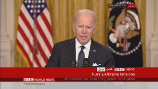 Blooper: double lower third on BBC World - 2030GMT Tuesday 15th February 2022