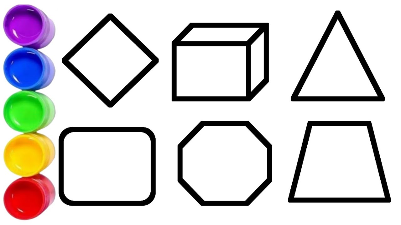 2D Shapes Learning Adventure: Drawing, Painting, and Coloring for Toddlers