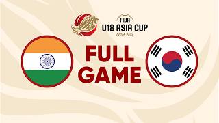 LIVE - India v Korea | FIBA U18 Asia Cup 2026 | Group Phase