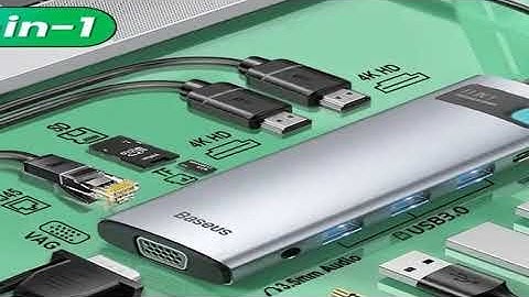 Baseus USB Type C HUB USB C to HDMI-compatible RJ45 SD Reader PD 100W
