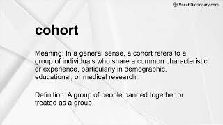 Cohort Meaning