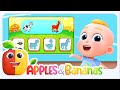 Apples &amp; Bananas Kids Games - Preschool Learning App to Play &amp; Learn English, Math for Toddlers