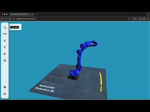 Robot samurai simulation with BabaCAD Robotics Web app