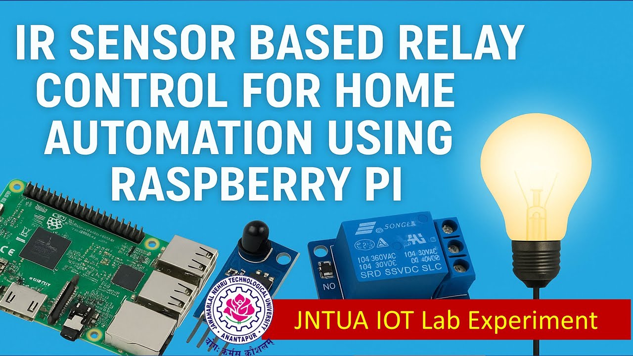 Controlling Relay with IR Sensor using Raspberry Pi | Home Automation Project