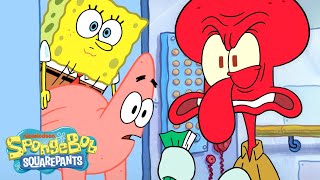 Squidwards Trapped In An Elevator Scene spongebob
