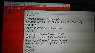 Change of Foreground n Background Colour using JavaScript