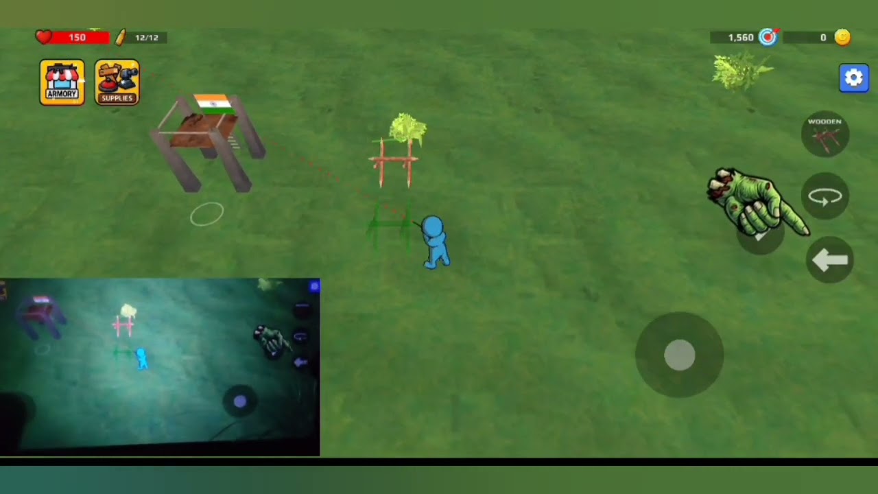 Deadwave zombie defense gameplay in 2GB RAM mobile with handcamp 