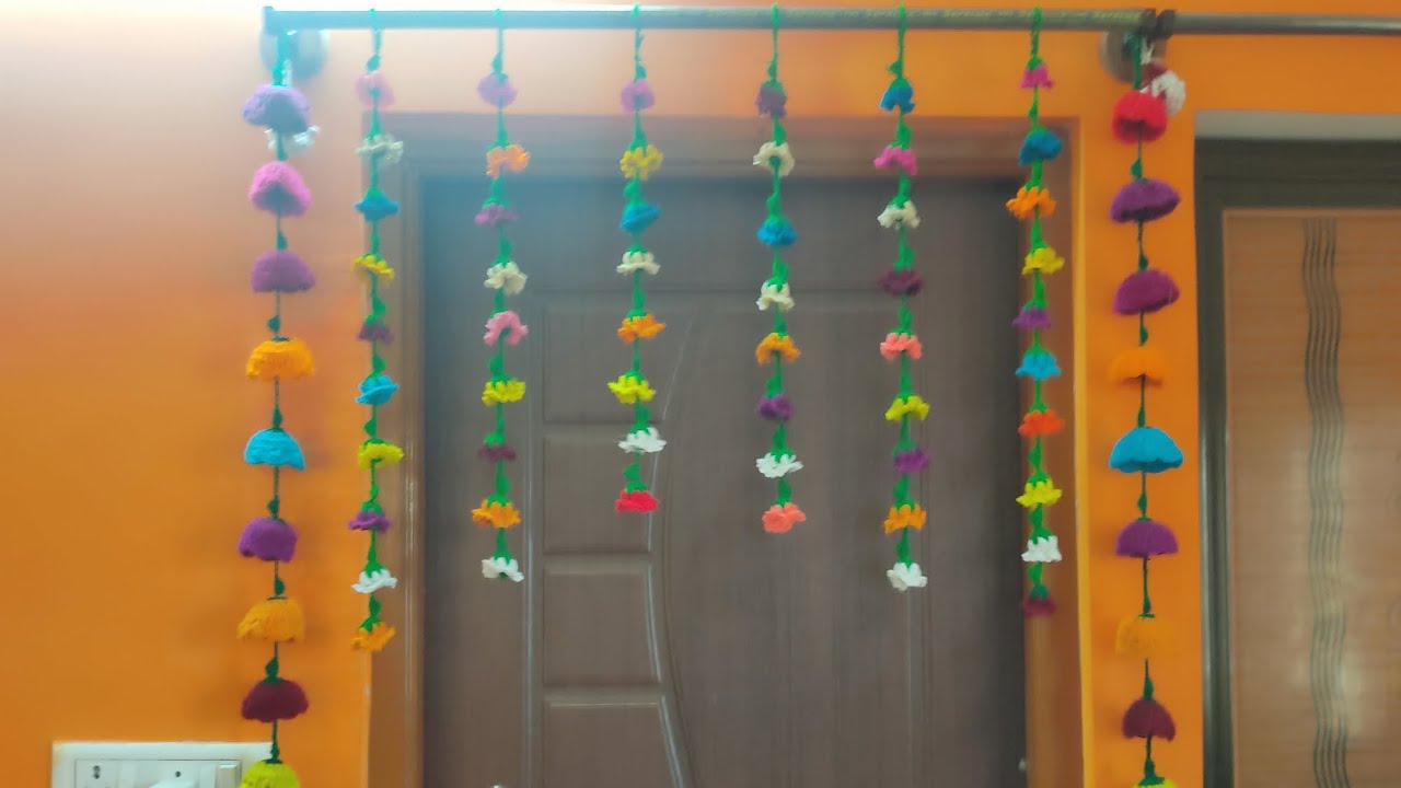 Amazing Woolen flowers wall hanging | Shanmukha arts and crafts