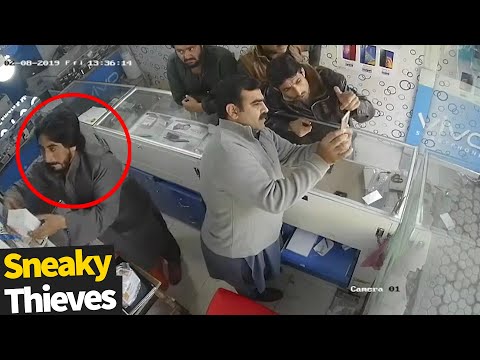 Sneaky Thieves Caught Stealing Phones On Camera