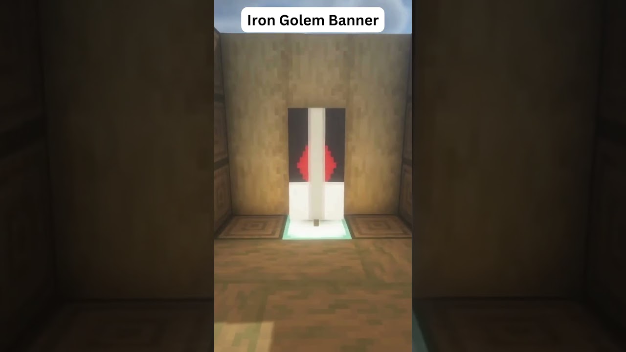 Iron Golem Banner Minecraft #shorts