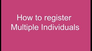 How to Register Multiple People Wealth