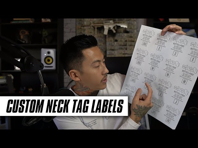 【CPGN STUDIO】back of neck Label Short Sleeve Custom Neck Labels for Your Clothing Brand | T-Shirt Neck