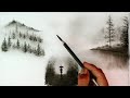 how to draw foggy and misty view ? Pencil drawing for beginners /