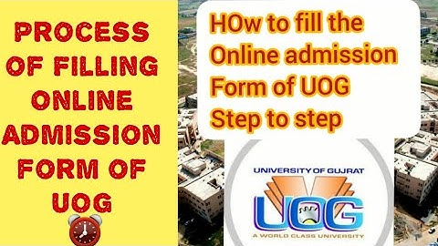 How to get admission in UOG#online admission