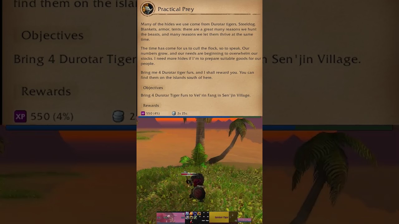 Classic World of Warcraft Horde Quest #72 Practical Prey 