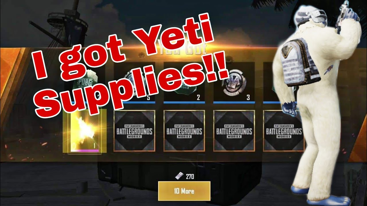YETI SUPPLY CRATE OPENING | PUBG MOBILE