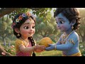 🥭 Krishna Shares Mangoes with Radha 💙 | A Story of Sharing | Ved Katha