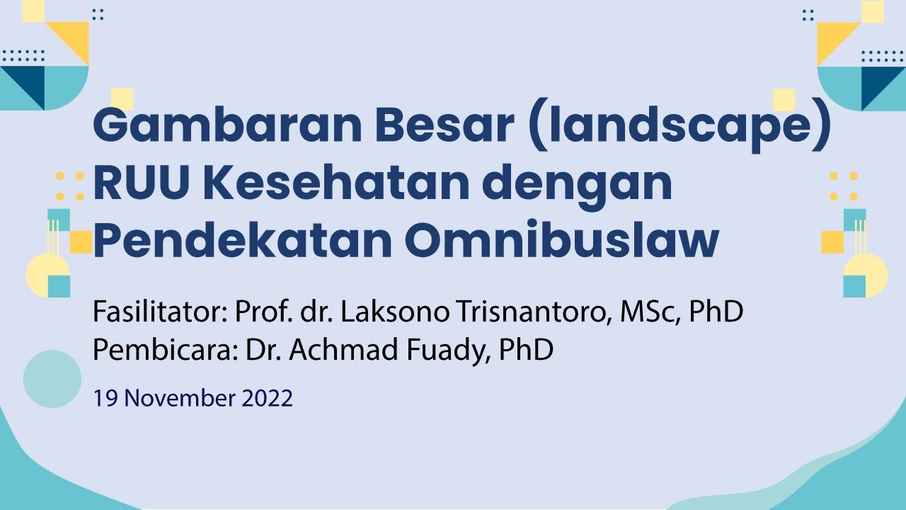 Diskusi mengenai RUU Kesehatan Omnibus Law