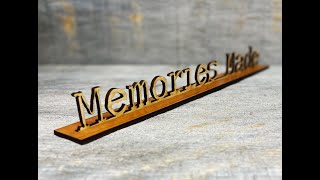 Custom Laser Cut table/desk name plates. Makes a great custom addition to your wedding head table.