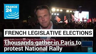 Thousands gather in Paris square to protest far-right National Rally party • FRANCE 24 English