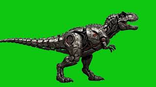 T-Rex Robot Green Screen - Walk Animation