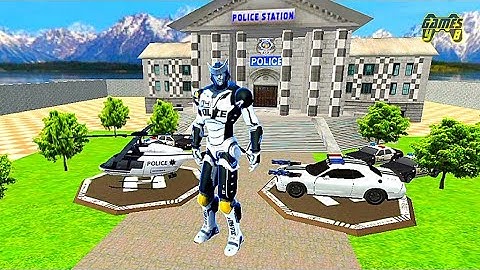 Grand Police Car Robot Helicopter Transform War #2 - Android Gameplay