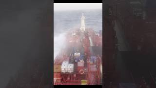 Big cargo ship trying to fight with ocean😨🌊