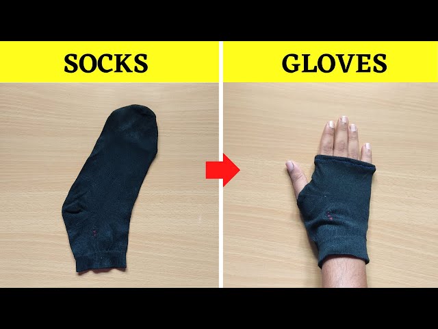 Make Beautiful Gloves from Socks in just 3 Minutes by Fizza Mir 