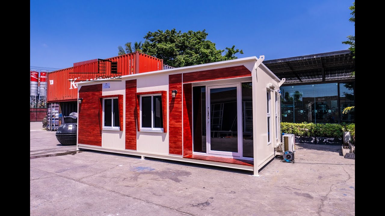 บ้านโมดูล่าร์เฮ้าส์ดีไซน์สวยงามพร้อมใช้งาน ห้องน้ำแบ่งโซน ตู้ใหม่ฟรีแอร์ ขนส่ง 089-999-5345 EP.320