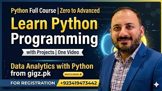 Python Full Course | Zero to Advanced in One Video | Learn Python Programming with Projects #gigz 