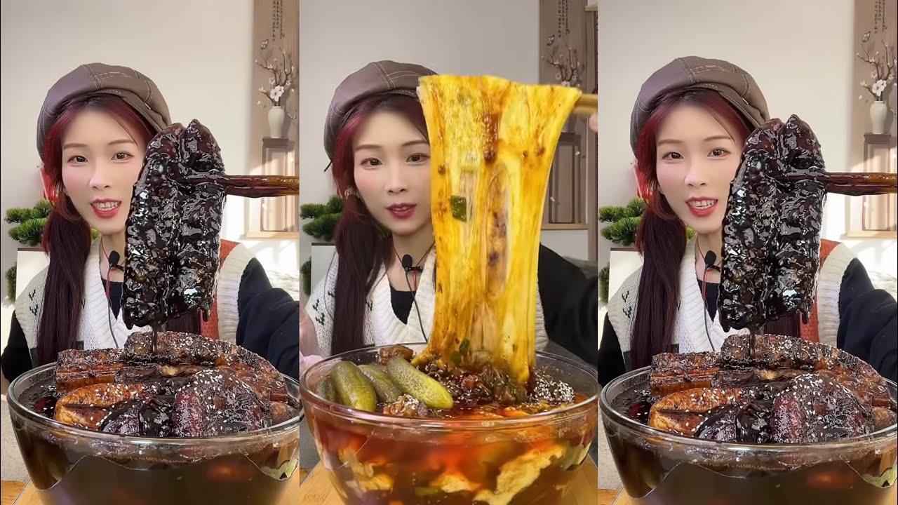 【ASMR】【MUKBANG】SPICY BRAISED PORK BELLY | EATING SHOW |CHINESE MUKBANG |食べ |吃播 LOVE ASMR•JENNIE #咀嚼音