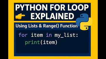 👉 Python For Loop Explained | Using Lists & Range() Function 🔥