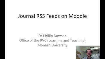 Using RSS feeds from journals and databases on Moodle