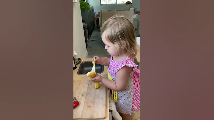 2 Year Old Makes Ice Cream #shorts