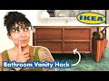 I hacked an ikea bathroom vanity to make it feel luxe