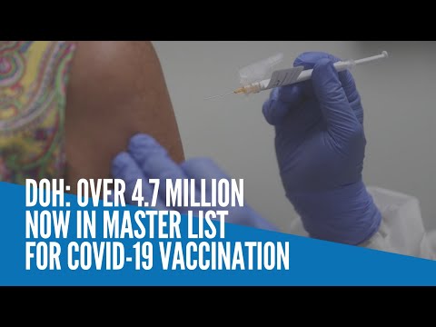 DOH: Over 4.7M now in master list for COVID-19 vaccination