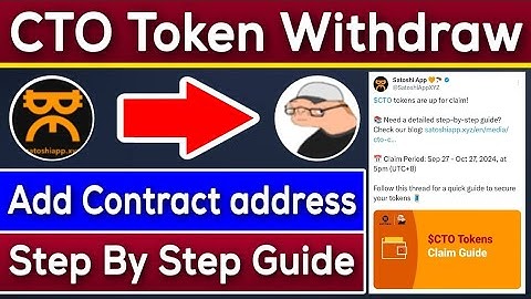 Satoshi Mining CTO Token Withdrawal Start | CTO Token Vesting | Rizwan Blouch