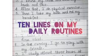 Essay On Daily Routine | 10 Lines On Daily Routine |Daily Routine In English