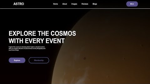 How to Create Astro Facts Website with Video Background Using HTML & CSS | Fast Code