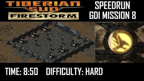SPEEDRUN: C&C Tiberian Sun Firestorm GDI Mission 8 (Hard). NO GLITCH.