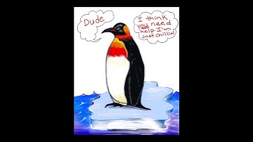 🥶Drawing a Penguin in Procreate #art #penguin #shorts