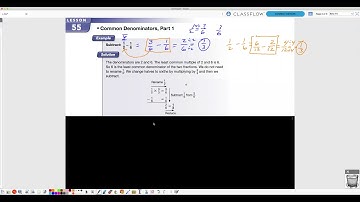 Saxon Math L.55 Common Denominators, Part 1