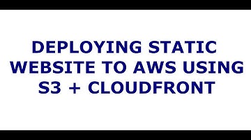 Deploying static website (REACT JS & NEXT JS) ON AWS