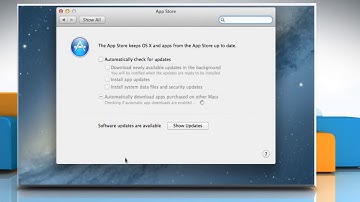 How to enable software  to run update automatically in Mac® OS X™ :Tutorial