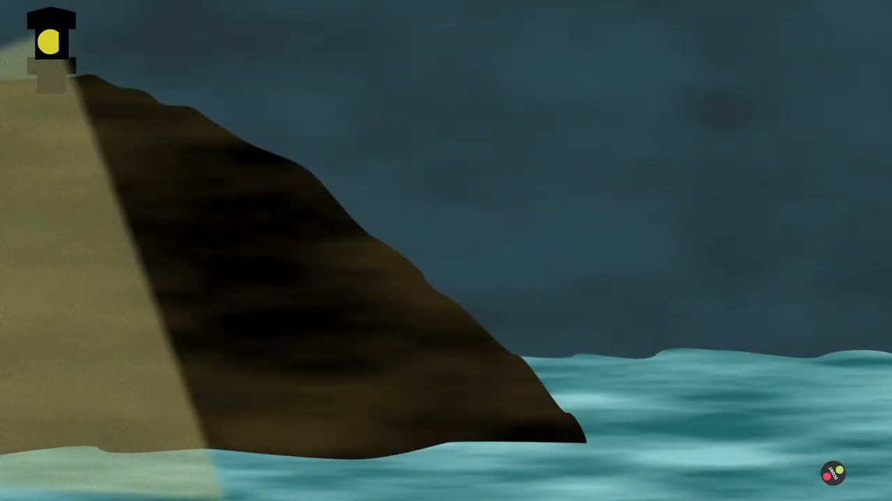 THE LONE LIGHTHOUSE  | A 5 min relaxing Visual for Attention & Stillness🔦🔦#animation #relaxing